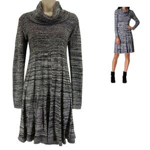 Size Large‎ CALVIN KLEIN GRAY MARLED COWL NECK SWEATER DRESS Fall Winter Knit